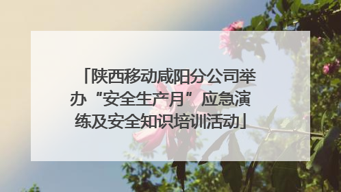 陕西移动咸阳分公司举办“安全生产月”应急演练及安全知识培训活动