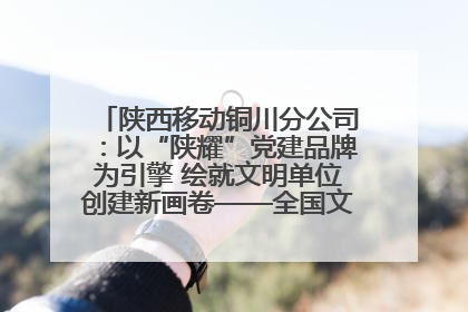 陕西移动铜川分公司：以“陕耀”党建品牌为引擎 绘就文明单位创建新画卷——全国文明单位创建纪实
