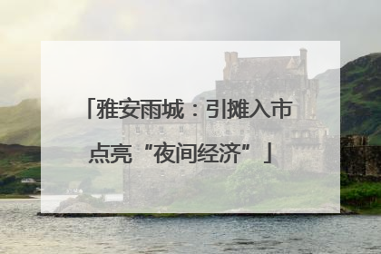 雅安雨城：引摊入市 点亮“夜间经济”
