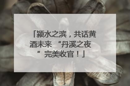 颍水之滨，共话黄酒未来 “丹溪之夜”完美收官！