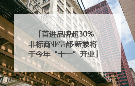 首进品牌超30% 非标商业亳都·新象将于今年“十一”开业