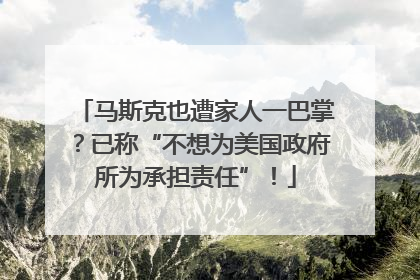 马斯克也遭家人一巴掌？已称“不想为美国政府所为承担责任”！