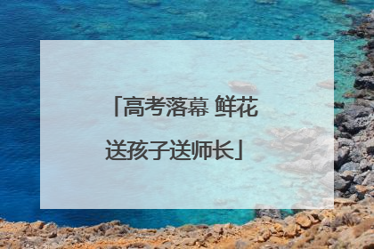 高考落幕 鲜花送孩子送师长