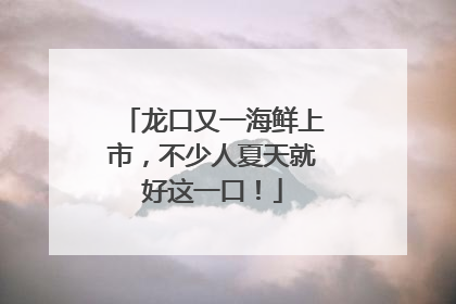 龙口又一海鲜上市，不少人夏天就好这一口！