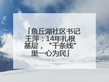 鱼丘湖社区书记王萍：14年扎根基层，“千条线”里一心为民