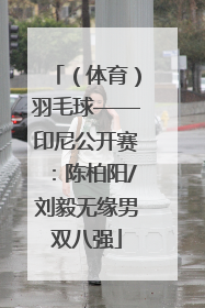 （体育）羽毛球——印尼公开赛：陈柏阳/刘毅无缘男双八强