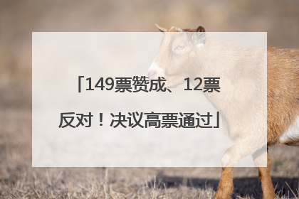 149票赞成、12票反对！决议高票通过