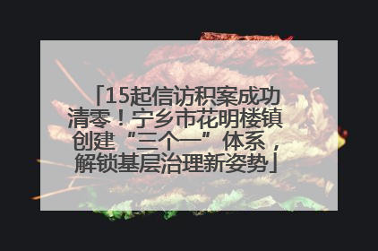15起信访积案成功清零！宁乡市花明楼镇创建“三个一”体系，解锁基层治理新姿势