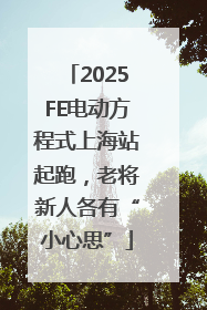 2025FE电动方程式上海站起跑，老将新人各有“小心思”