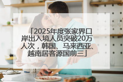 2025年度张家界口岸出入境人员突破20万人次，韩国、马来西亚、越南居客源国前三