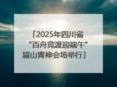 2025年四川省“百舟竞渡迎端午”眉山青神会场举行
