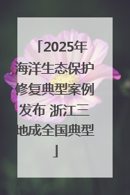 2025年海洋生态保护修复典型案例发布 浙江三地成全国典型