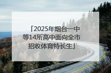 2025年烟台一中等14所高中面向全市招收体育特长生
