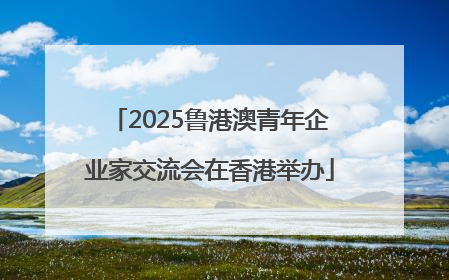 2025鲁港澳青年企业家交流会在香港举办