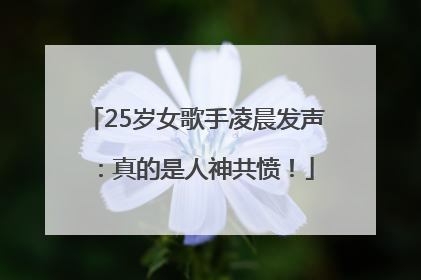25岁女歌手凌晨发声：真的是人神共愤！