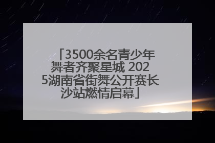 3500余名青少年舞者齐聚星城 2025湖南省街舞公开赛长沙站燃情启幕