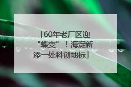 60年老厂区迎“蝶变”！海淀新添一处科创地标