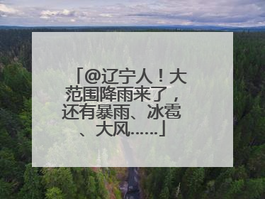 @辽宁人！大范围降雨来了，还有暴雨、冰雹、大风……
