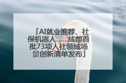 AI就业推荐、社保机器人……成都首批73项人社领域场景创新清单发布