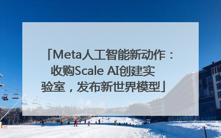 Meta人工智能新动作：收购Scale AI创建实验室，发布新世界模型