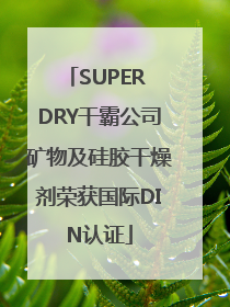 SUPER DRY干霸公司矿物及硅胶干燥剂荣获国际DIN认证